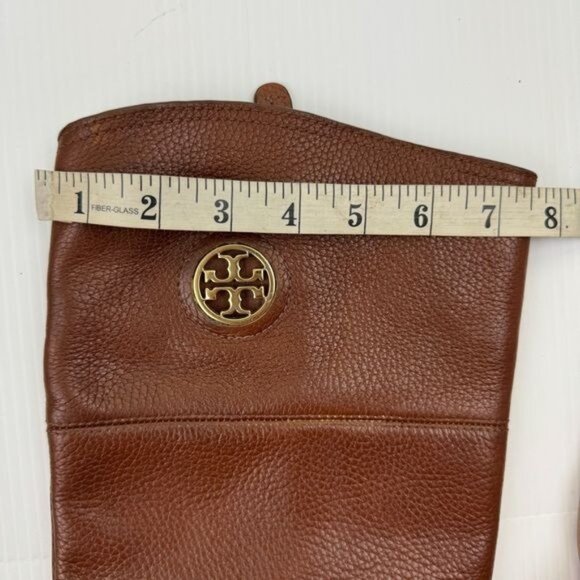 Tory Burch Knee High Junction Leather Riding Boots Brown - Picture 11 of 15